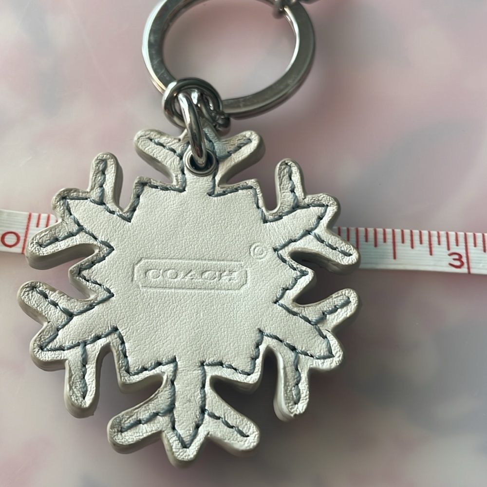 Coach Snowflake with Clear Rhinestone Key Chain - Picture 5 of 5